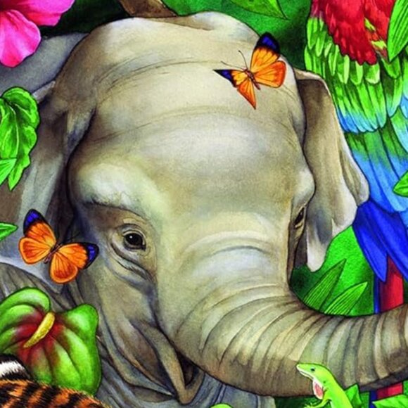 New sealed Ravensburger- 60 Piece Puzzle -Tropical Friends Animals - Picture 8 of 16